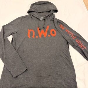N.W.O. Wolfpac Long Sleeve Hooded shirt - Dark Gray. 2XL (XL)